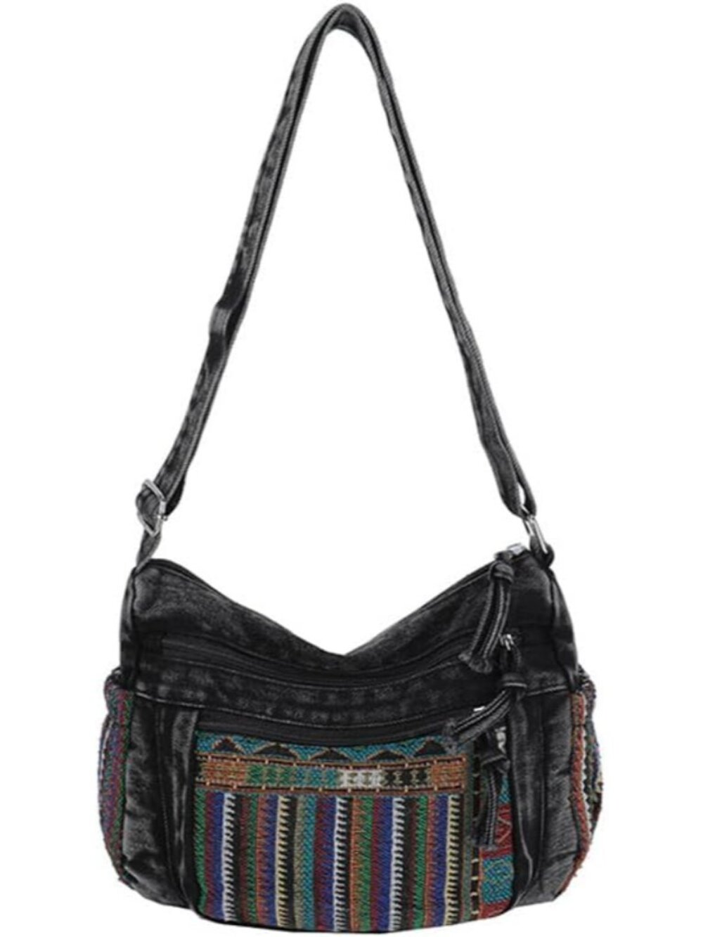 Denim Purse Crossbody Bags, Adjustable Strap with Lots of Pockets Hippie | Hobo - Picture 1 of 6